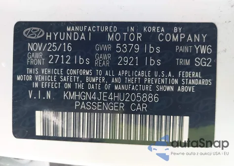 2017 Genesis G80 3.8 из США, поврежденный, VIN KMHGN4JE4HU205886